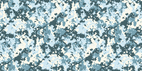 Seamless arctic camouflage pattern.  Perfect for winterthemed designs, apparel, backgrounds, and militaryinspired projects. © Olena