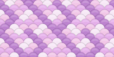 Seamless pastel purple and pink fish scale pattern.  Elegant, whimsical design ideal for backgrounds, textiles, and digital projects.  Evokes serenity and feminine aesthetics. © Olena