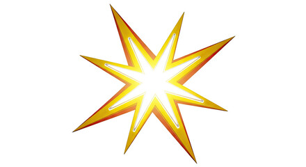 Obraz premium Radiant Yellow and Red Starburst Explosion