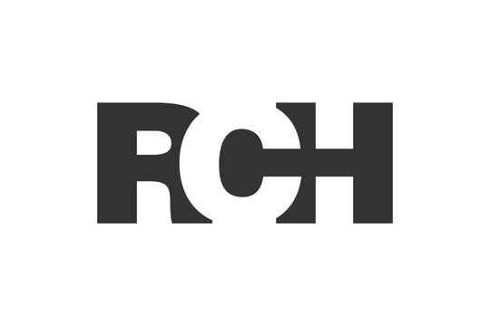 RCH logo design. Initial letter R C H bold font style for tech startups, consulting, corporate branding. Creative company name, headlines typography identity, trendy logotype.