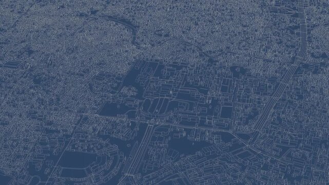 3D looped animation of city - Kathmandu Nepal