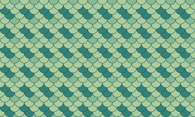 Abstract seamless pattern.  Elegant teal and green scales design, perfect for backgrounds, textiles, or website design. Evokes feelings of nature, tranquility, and subtle luxury. © Olena