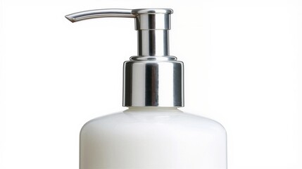Obraz premium Closeup of a pump lotion bottle, clean composition ample negative space