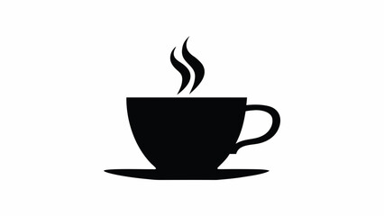 Obraz premium Steaming hot coffee cup on saucer