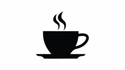 Obraz premium Steaming hot cup of coffee on a saucer