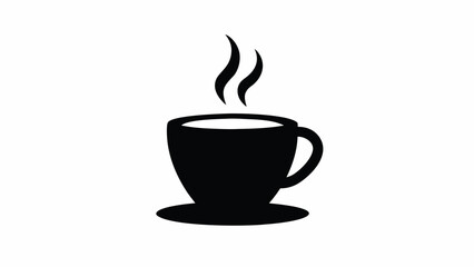 Fototapeta premium Steaming hot cup of coffee on a saucer