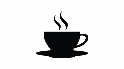 Obraz premium Steaming hot coffee cup on saucer