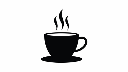 Obraz premium Steaming hot cup of coffee on a saucer