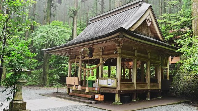 「拝殿」と「静寂
「森の深淵に佇む、祈りの社。」
阿蘇郡高森町(上色見熊野座神社)
"Worship Hall" and "Silence"
"A shrine of prayer nestled deep in the forest."
