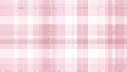 薄ピンク色のタータンチェック柄背景素材 水彩画風イラスト