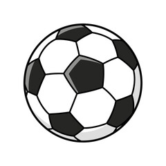 Fototapeta premium A colorful illustration of a classic soccer ball against a white background