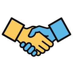 Handshake Icon Illustrating Agreement and Cooperation