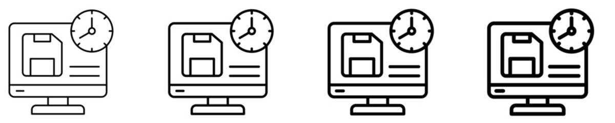 Schedule Icon Set Different Style Collection