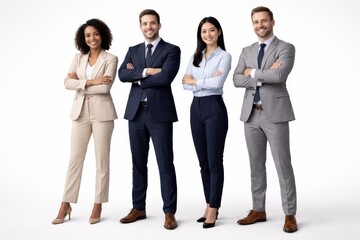 Fototapeta premium Confident business team standing together in professional attire