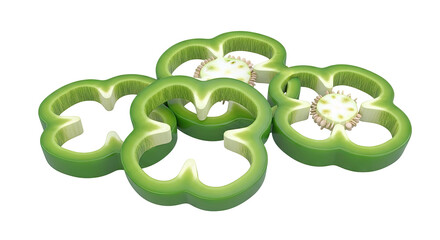 Green Bell Pepper Slices