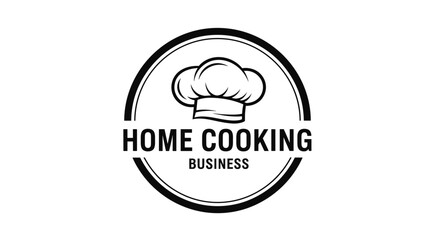 Chef Hat Logo Design for Home Cooking Business.
