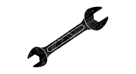 Wrench Illustration - A Simple Tool for Repair and Maintenance.