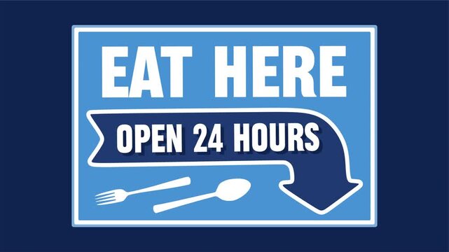 restaurant sign to eat here