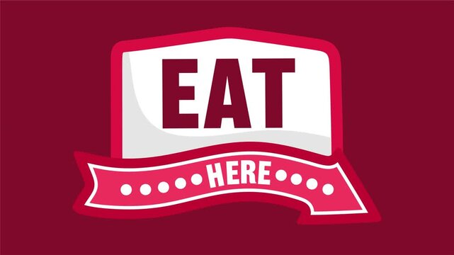 restaurant sign to eat here