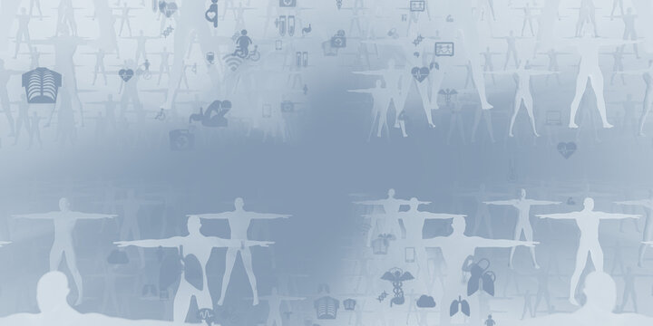 Futuristic CG illustration of cyberspace and science technology concept