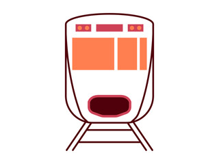 MRT icon. Modern transportation icon design. Simple filled and outline style. Vector icon.
