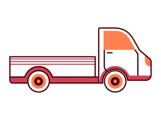 Pickup truck icon. Modern transportation icon design. Simple filled and outline style. Vector icon.