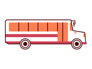 School bus icon. Modern transportation icon design. Simple filled and outline style. Vector icon.