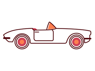 Roadster icon. Modern transportation icon design. Simple filled and outline style. Vector icon.