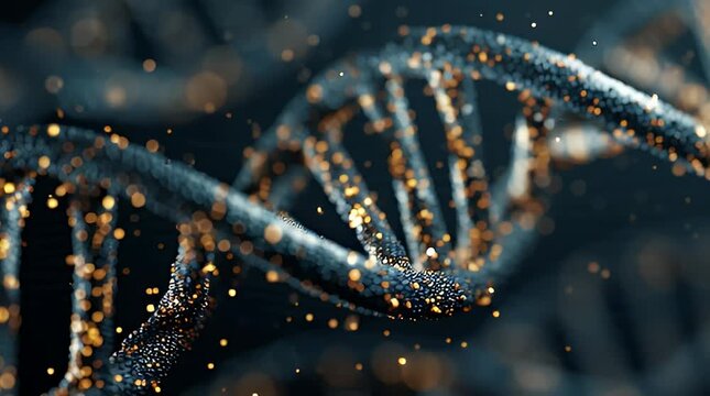 Genetic Code A Close-Up View of DNA Molecule's Intricate Structure