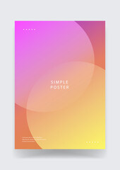 Fototapeta premium Clean and elegant poster design using overlapping soft yellow and purple gradient circles for a professional corporate or art brand