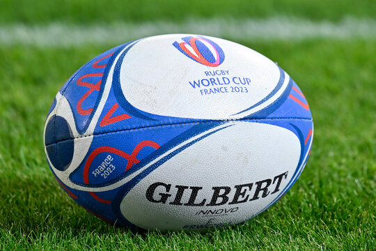 Rugby union World Cup RWC 2023 official Gilbert Ball close-up 
