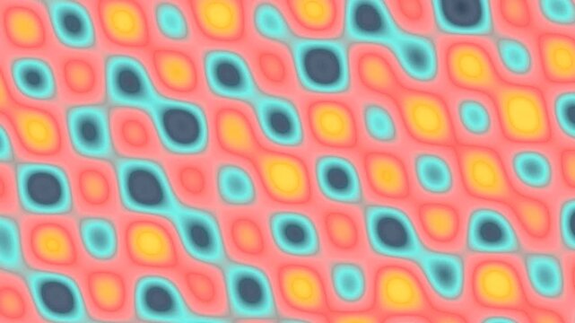 Small Colorful Hexagons Appearing and Disappearing on Dark Abstract Background