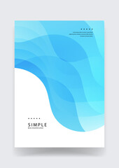 Calming blue background featuring organic fluid shapes and wavy transparent layers for a clean and simple modern aesthetic