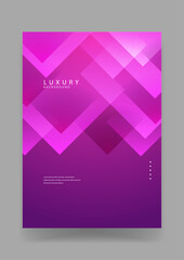 Fototapeta premium Elegant purple background design with transparent overlapping diamond shapes and professional gradient lighting effects