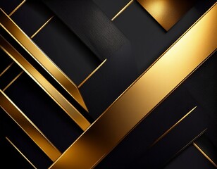 luxury black and gold abstract background with modern geometric shapes for premium designs and elegant presentations radiating style and sophistication