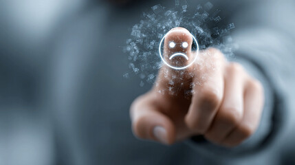 AI driven digital user frustration prediction technology concept with interaction pattern analytics and experience improvement optimization background