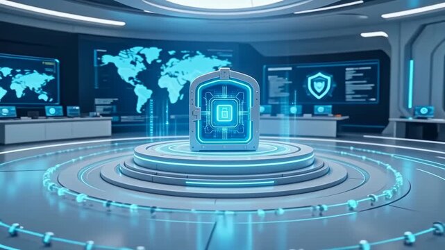 Zero trust security architecture with encrypted data core, highlighting secure access control and enterprise-grade digital risk prevention.