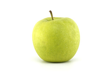 Green Apple on White Background Fresh Granny Smith Fruit Isolated Studio Closeup Ripe Healthy Snack