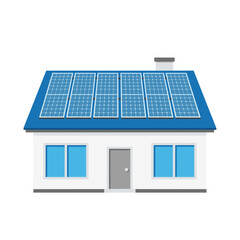 Fototapeta premium A house with solar panel installation on the roof