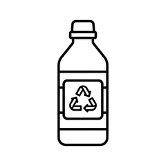 Fototapeta premium Recycle Bottle Icon Environmental Graphic