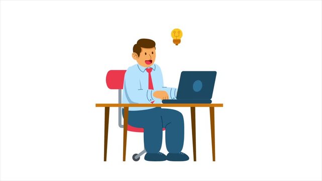 Office Worker On Desk