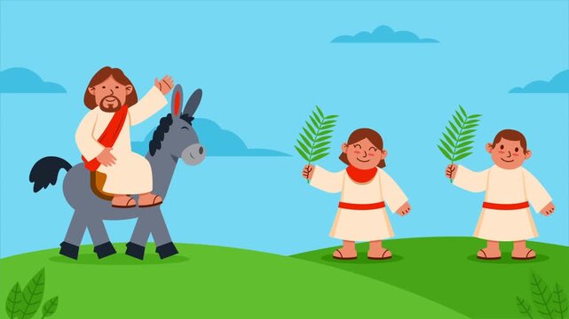 Waving Branch On Palm Sunday
