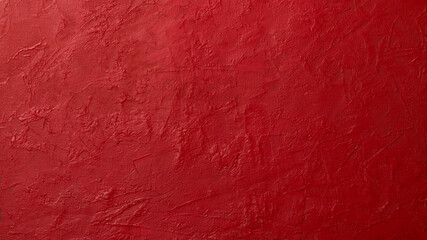 赤い絵の具でペイントされたキャンバスの背景テクスチャー © hanahal