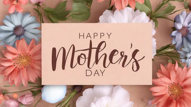 Beautiful pink rose floral bouquet with card makes a lovely gift for spring celebration presents on happy Mother's Day pastel petals decorative elegant festive arrangement
