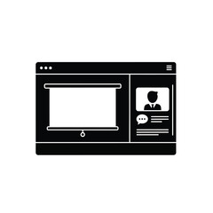 Fototapeta premium Black and white conferencing interface conference screen