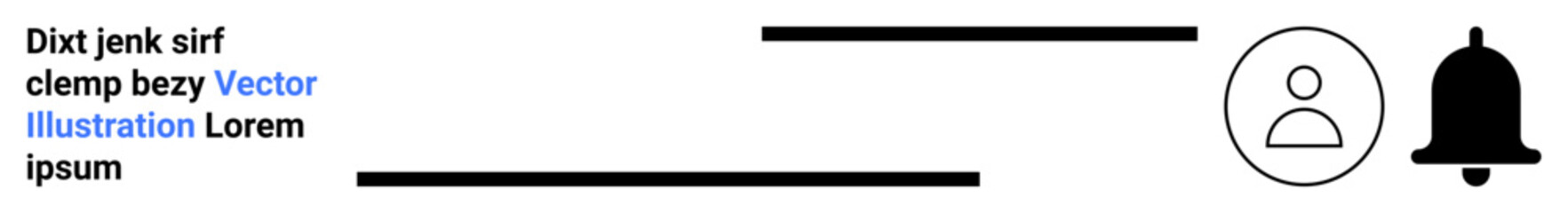 Obraz premium Notifications, alerts, user interface, digital interaction, account management, web app design. Profile icon and bell symbol for updates. Notifications and alerts concept for web apps