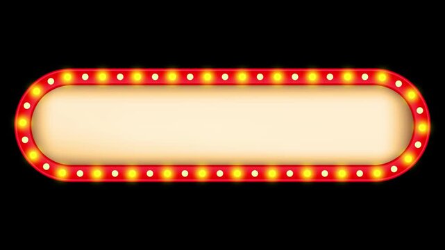 retro neon sign. light bulb frame	
