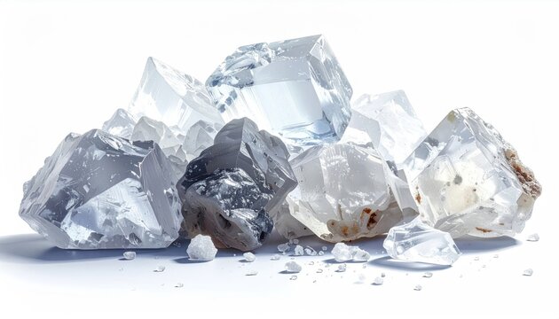 Pile of Rough Diamonds - Uncut Gems with Natural Brilliance.