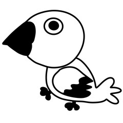 Obraz premium Strawberry Outline Coloring Page Simple Black and White Berry Illustration for Kids