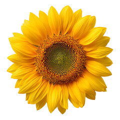 Fototapeta premium Professional Bright Yellow Sunflower with Large Circular Pattern Photo